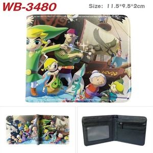 Nintendo Switch The Legend of Zelda The Wind Waker Green One Size Purse Wallet